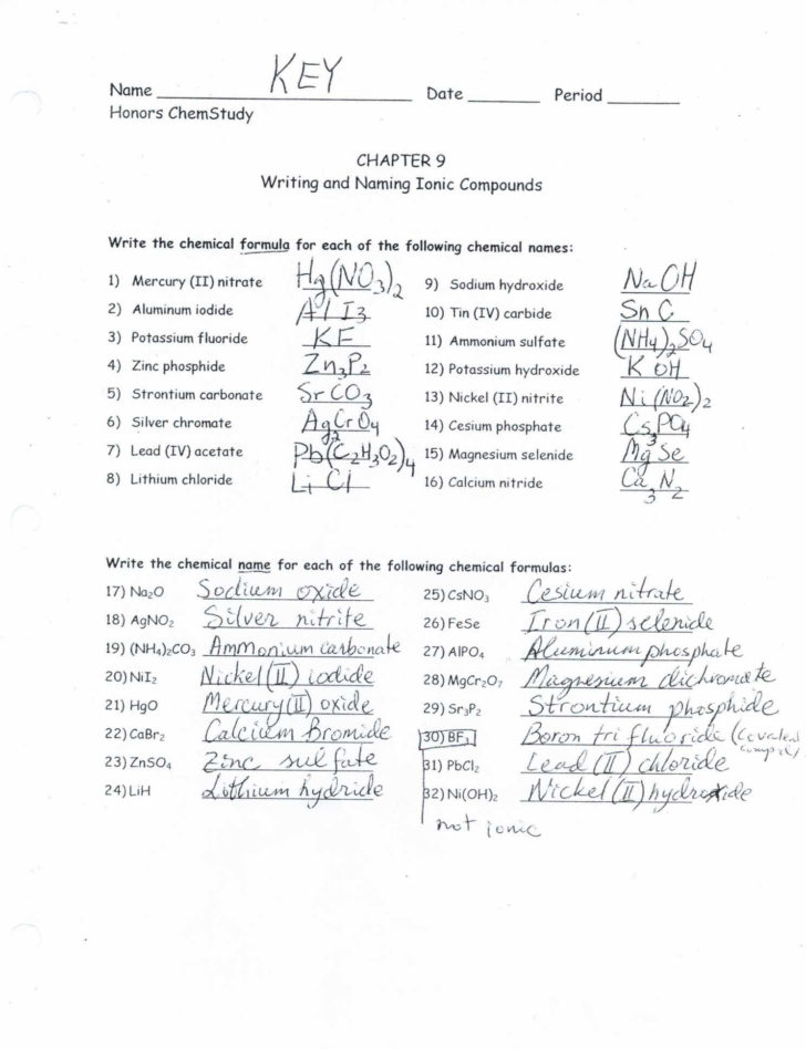 Ternary Ionic Compounds Worksheet — db-excel.com