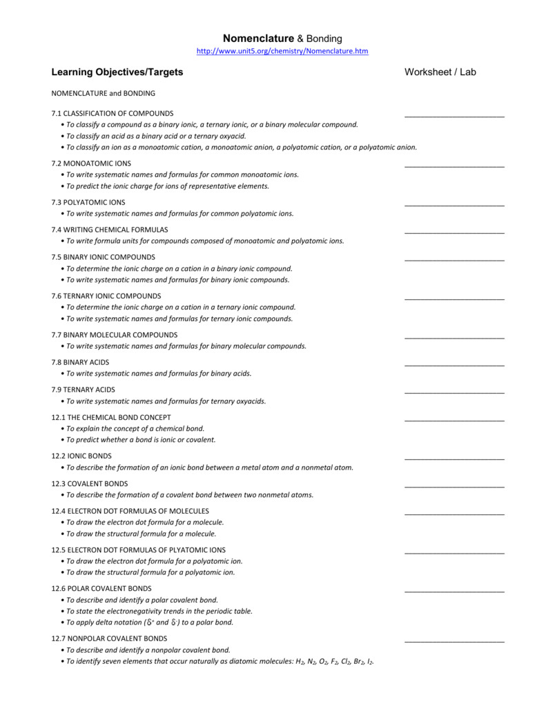 Ternary Ionic Compounds Worksheet  Soccerphysicsonline