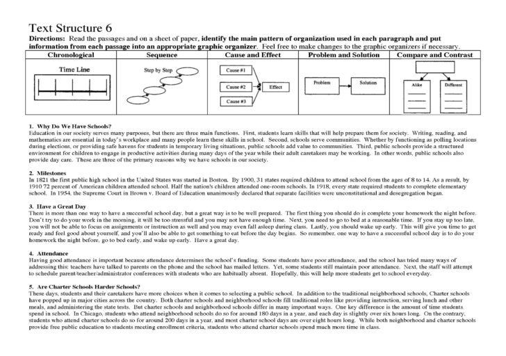 Text Structure Worksheet 6 Preview — db-excel.com