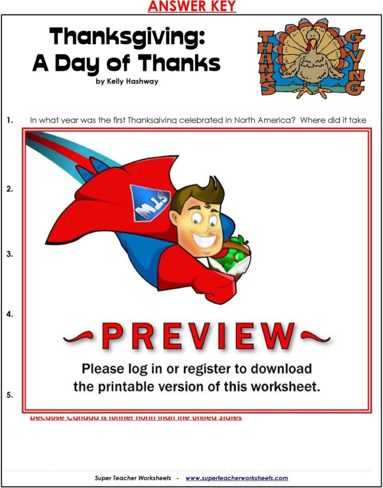 Super Teacher Worksheets Thanksgiving A Day Of Thanks — db-excel.com