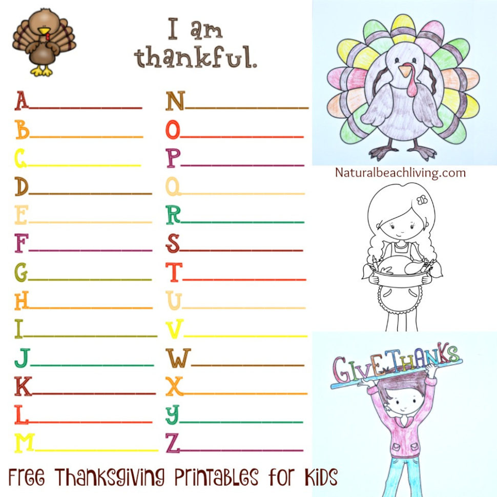 Thanksgiving Printables For Kids  Natural Beach Living