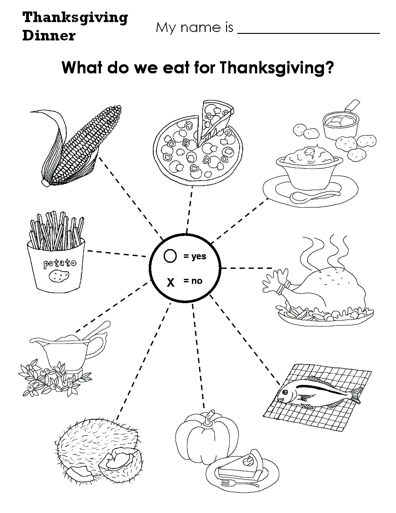 Thanksgiving Worksheets For Preschoolers  Suzanneoshinsky