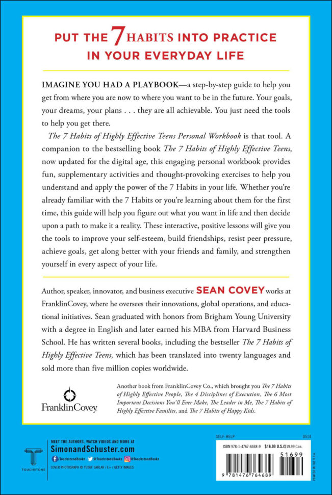 The 7 Habits Of Highly Effective Teens Personal Workbook
