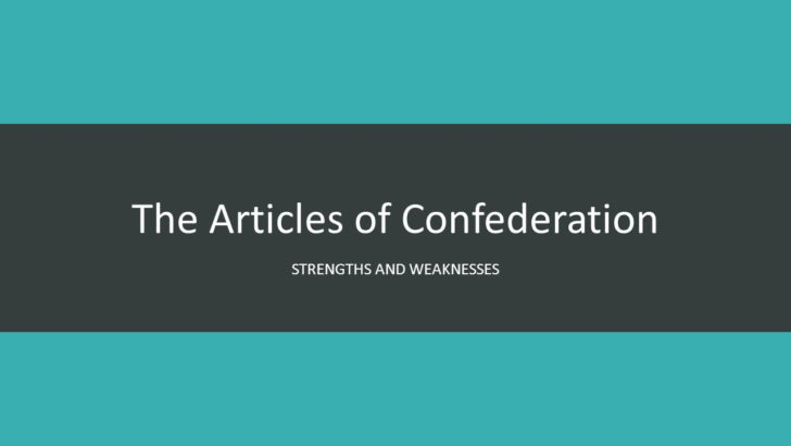 Weaknesses Of The Articles Of Confederation Worksheet