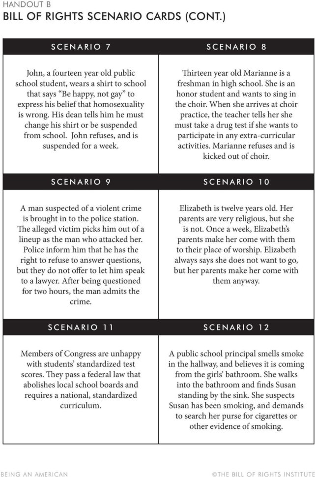 The Bill Of Rights Lesson Three Critical Engagement