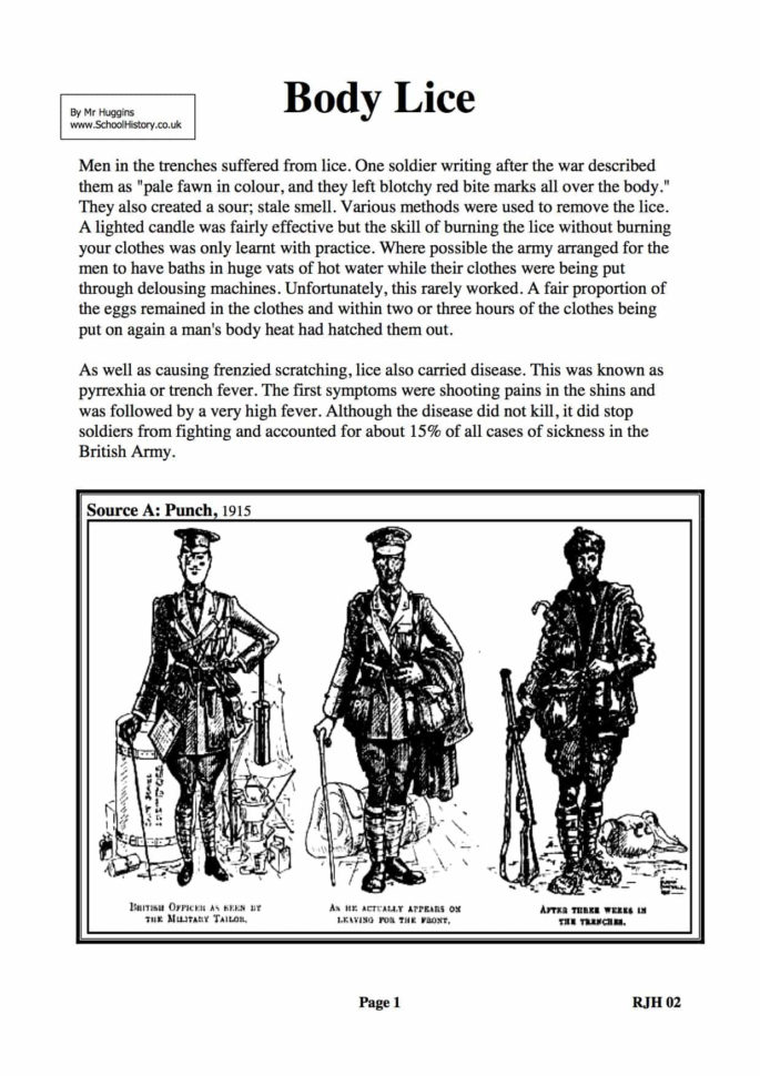 The Body Lice Problem In World R 1  Se Worksheet