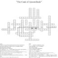 The Cask Of Amontillado" Crossword  Word