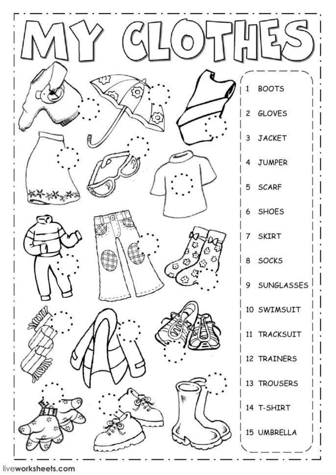 The Clothes Clothes Worksheet