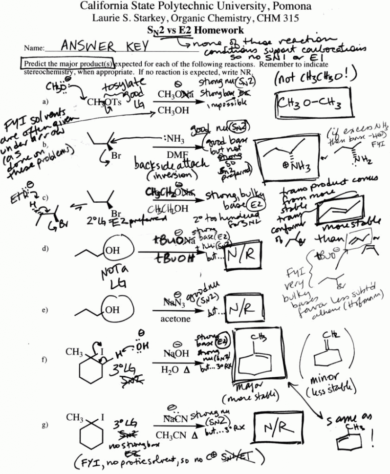 The Complete Organic Chemistry Worksheet Answers The Best