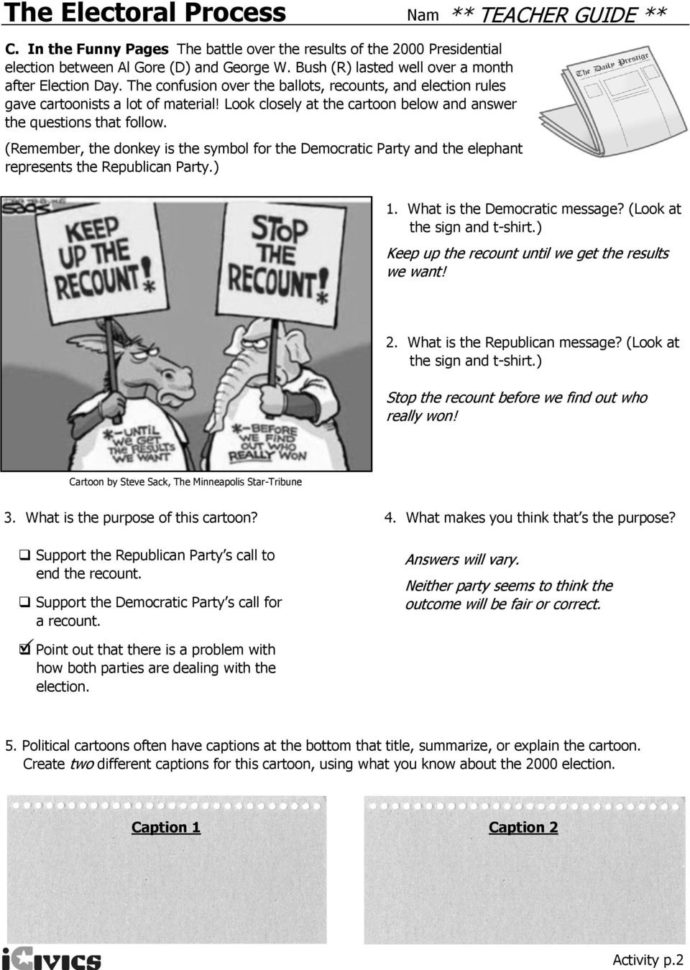 The Electoral  Stepstep The Worksheet Activity To The