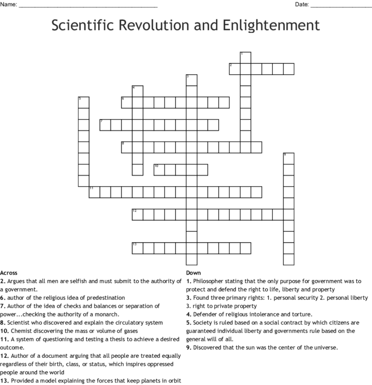 The Enlightenment Worksheet