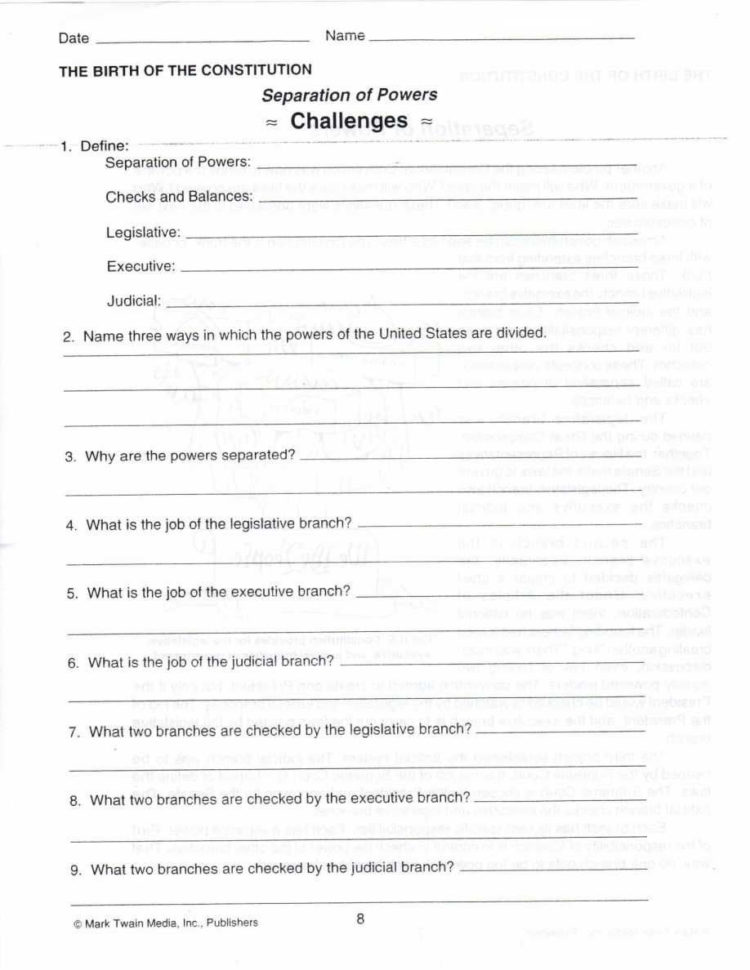 The Enlightenment Worksheet Answer Key
