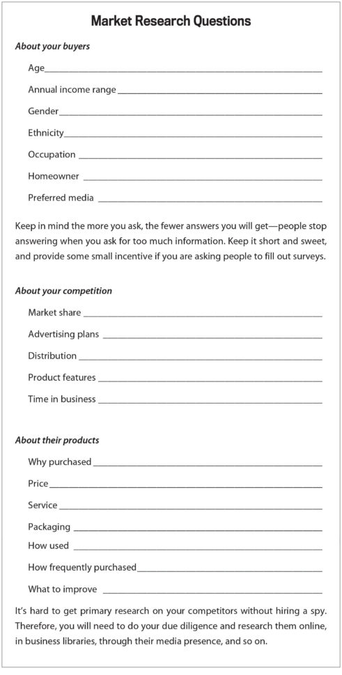 business plan worksheet template
