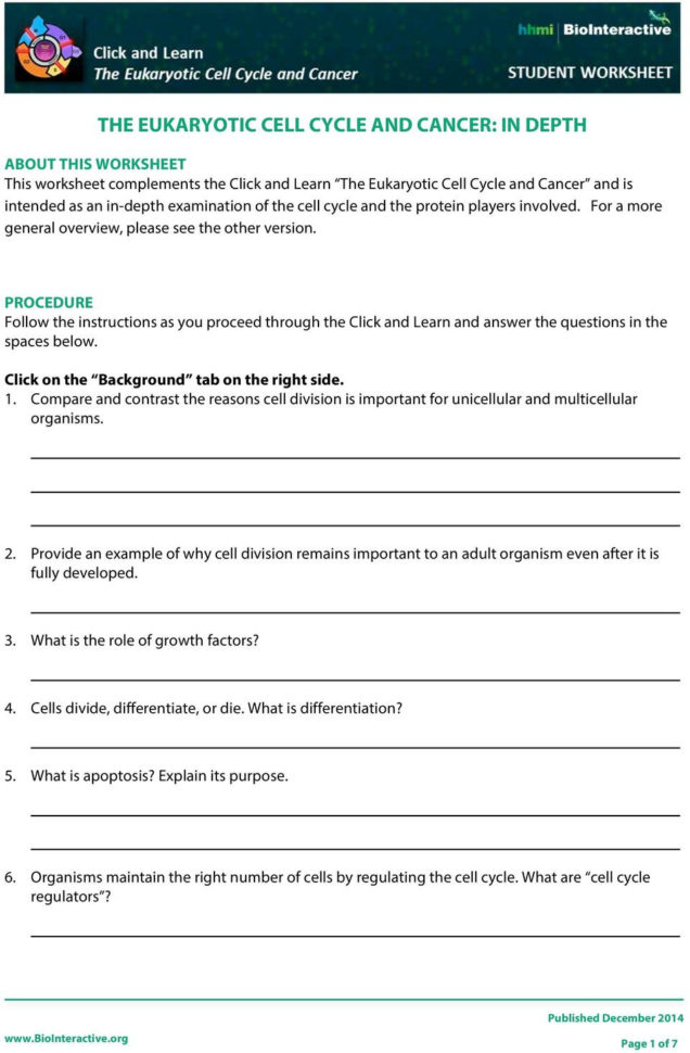 The Eukaryotic Cell Cycle And Cancer In Depth  Pdf