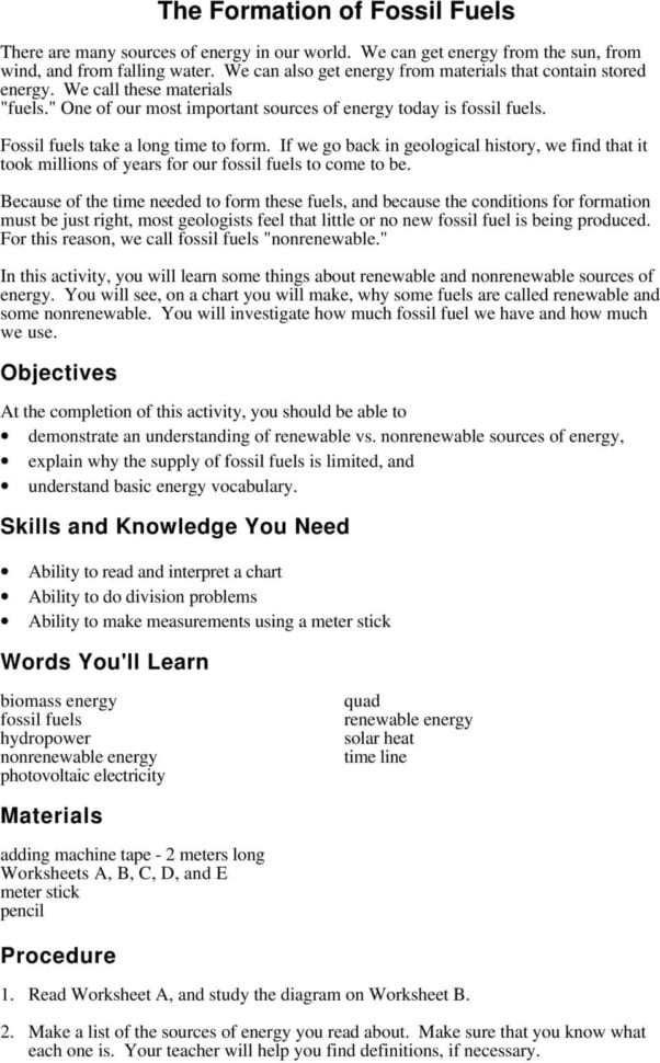 The Formation Of Fossil Fuels  Pdf