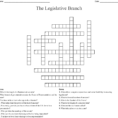 The Legislative Branch Crossword  Word