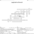 The Legislative Branch Crossword  Word
