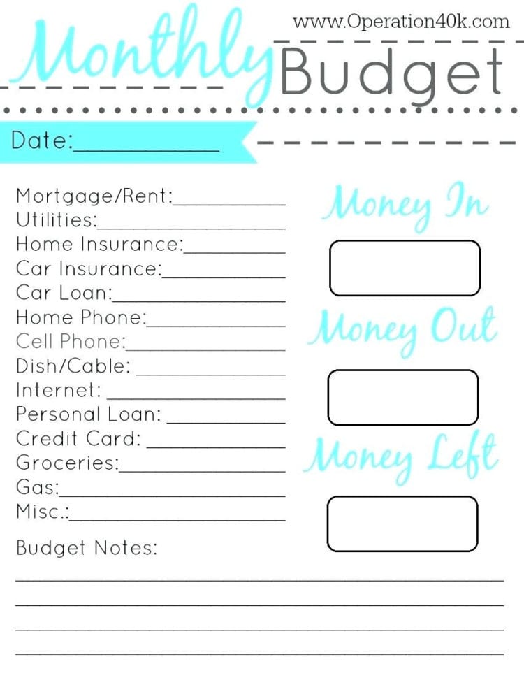 The Most Effect Free Monthly Budget S That Will Help