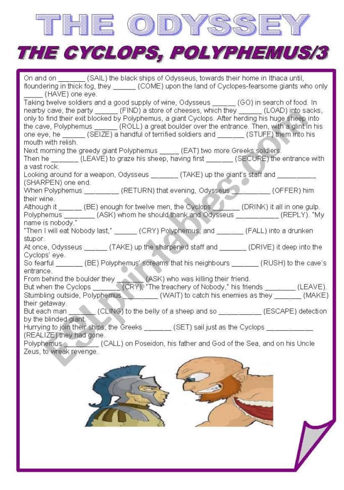 The Odysseythe Cyclops Polyphemus3Simple Past  Esl