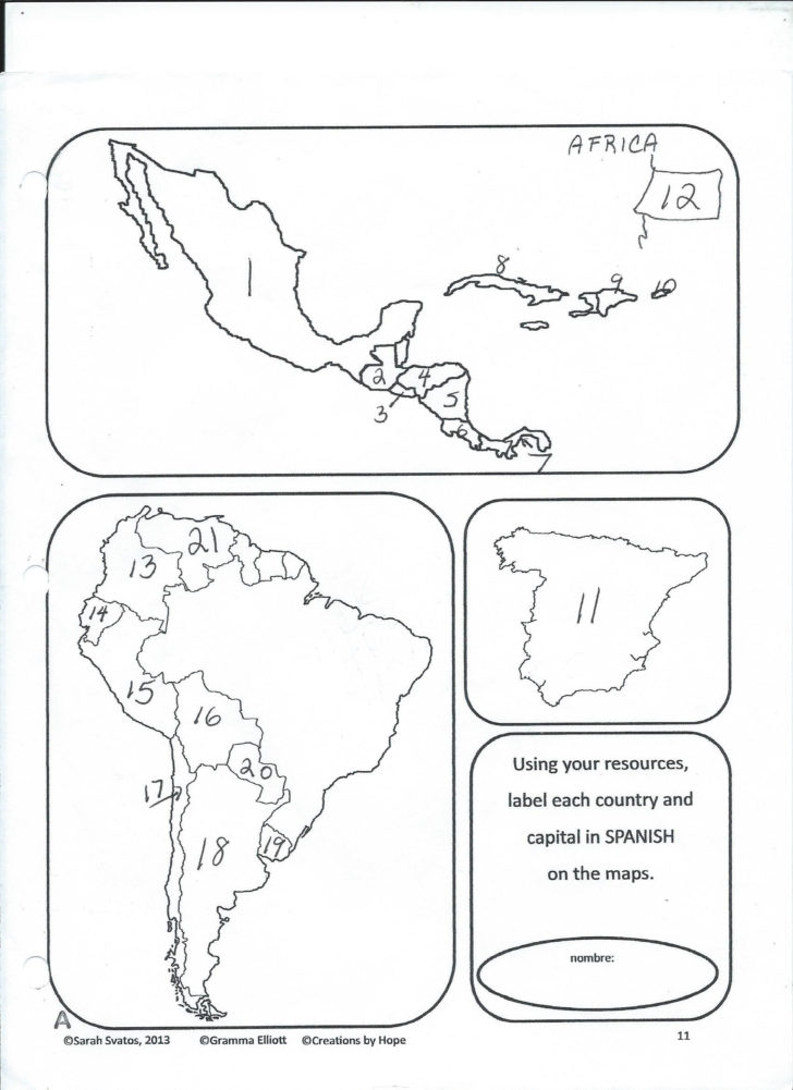 Spanish Speaking Countries Worksheet