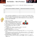 The Outsiders – Movie Worksheet