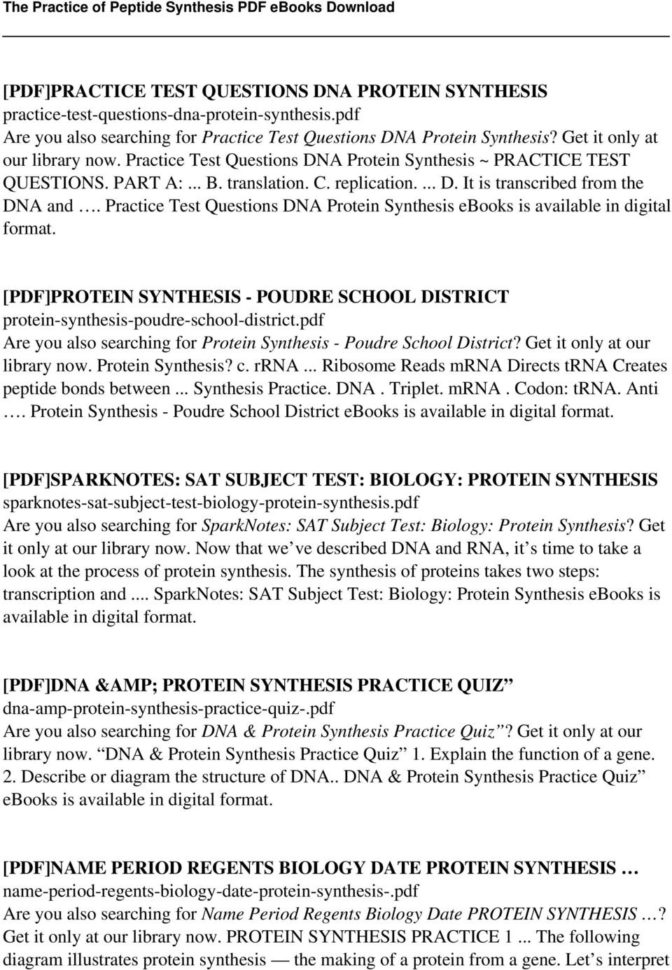 The Practice Of Peptide Synthesis  Pdf