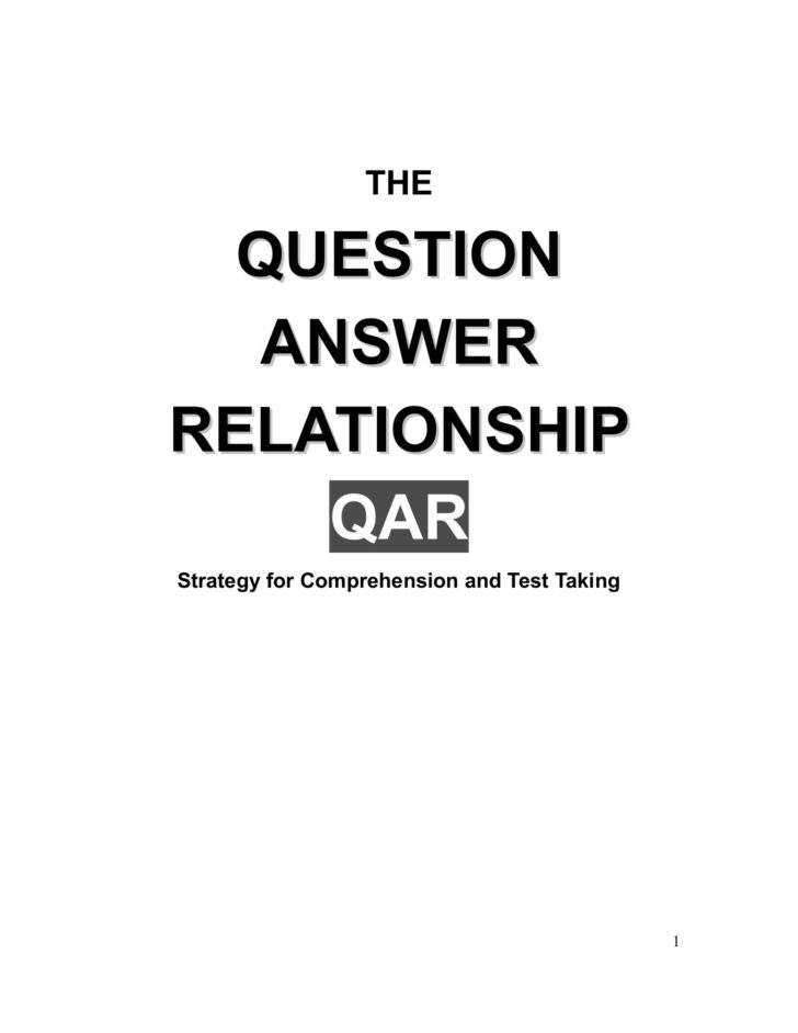 Qar Comprehension Worksheets