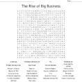 The Rise Of Big Business Crossword  Word