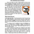 The Roman Empire Name Facts  Information Worksheet