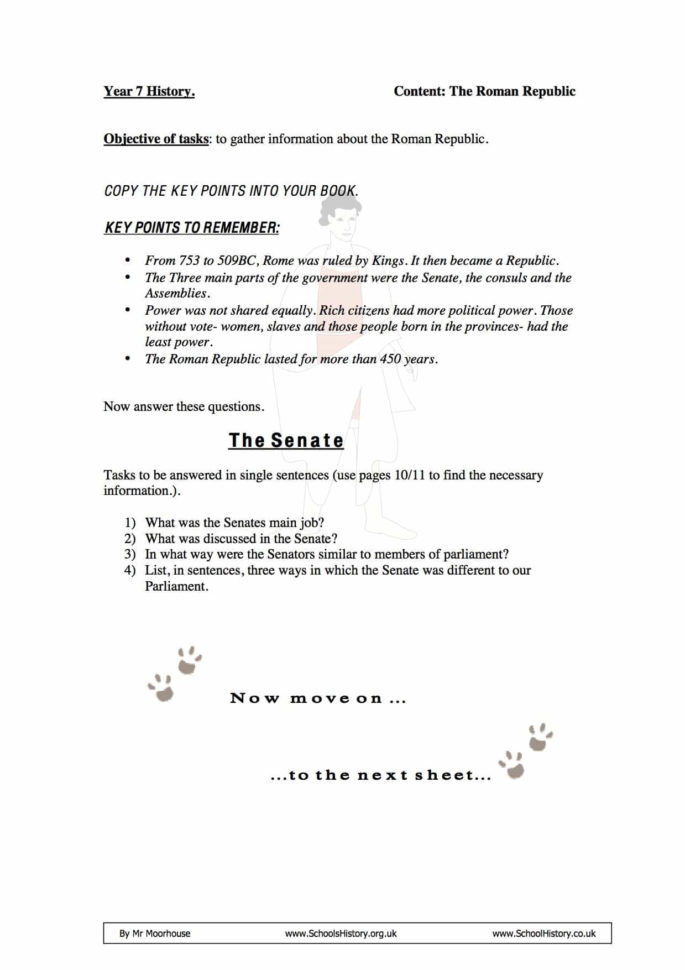 The Roman Republic Senate And The Consuls Worksheet