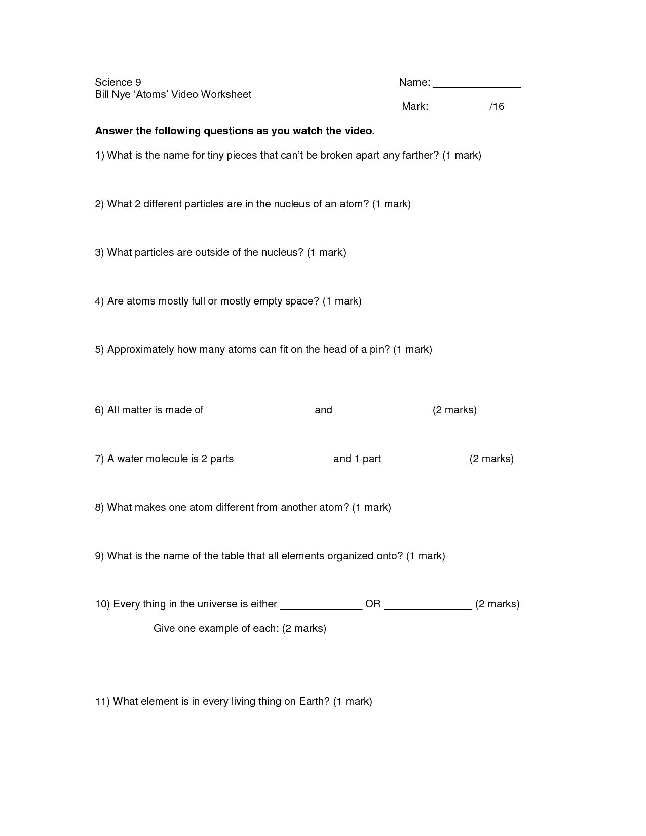 The Ter Cycle Worksheet Answer Key