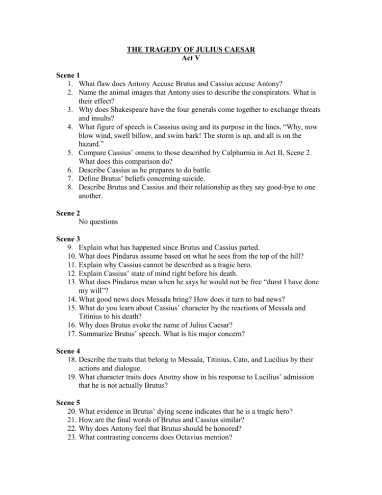 The Tragedy Of Julius Caesar