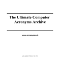 The Ultimate Computer Acronyms Archive  Manualzz