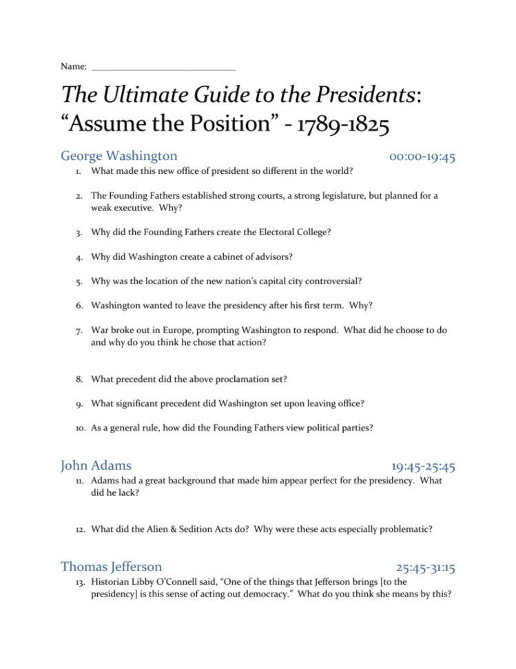 The Ultimate Guide To The Presidents