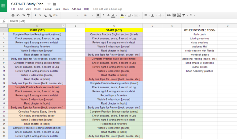 The Ultimate Sat Act Study Plan Reason Prep — db-excel.com