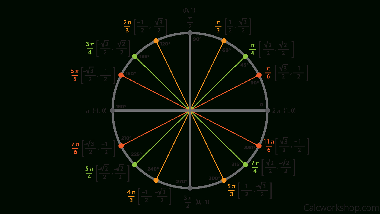 The Unit Circle With Everything Charts Worksheets 35