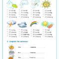 The Weather  English Esl Worksheets