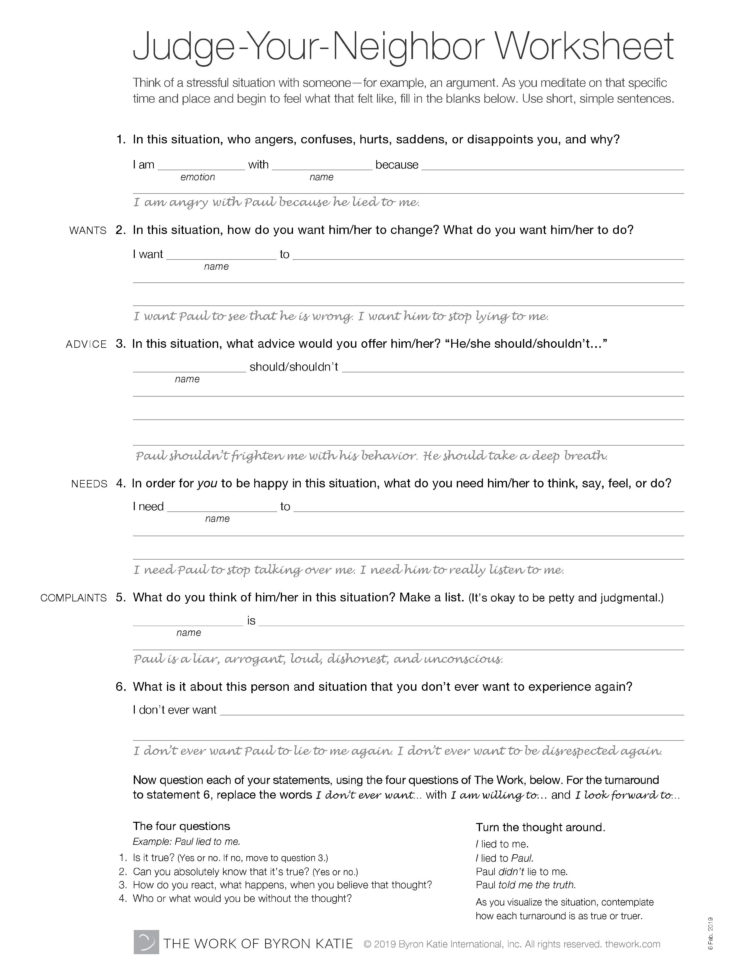 The Work Of Byron Katie Judge Your Neighbor Worksheet db excel com The Work Of Byron Katie Judge Your Neighbor Worksheet db excel com