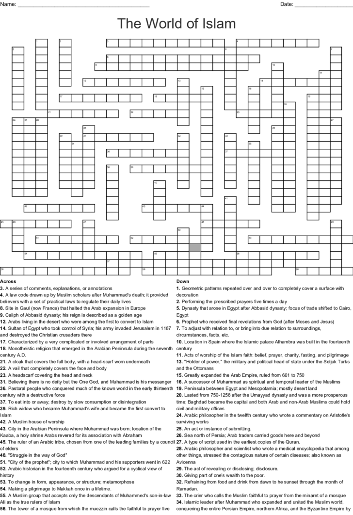 Islam Empire Of Faith Part 1 Worksheet Answers