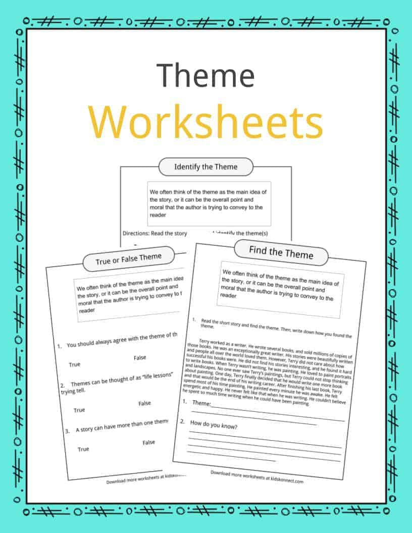 Theme Worksheets   Description For Kids