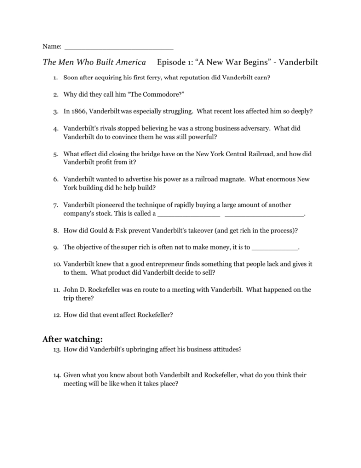 America The Story Of Us Episode 8 Worksheet Answer Key America The Story Of Us Episode 8 Worksheet Answer Key