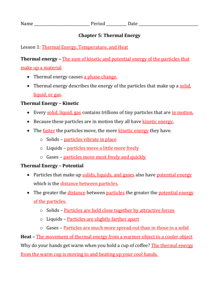 Thermal Energy