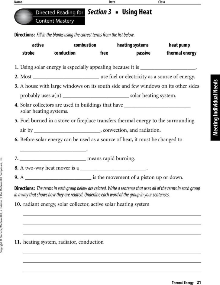 Thermal Energy Note Taking Worksheet Answers — db-excel.com