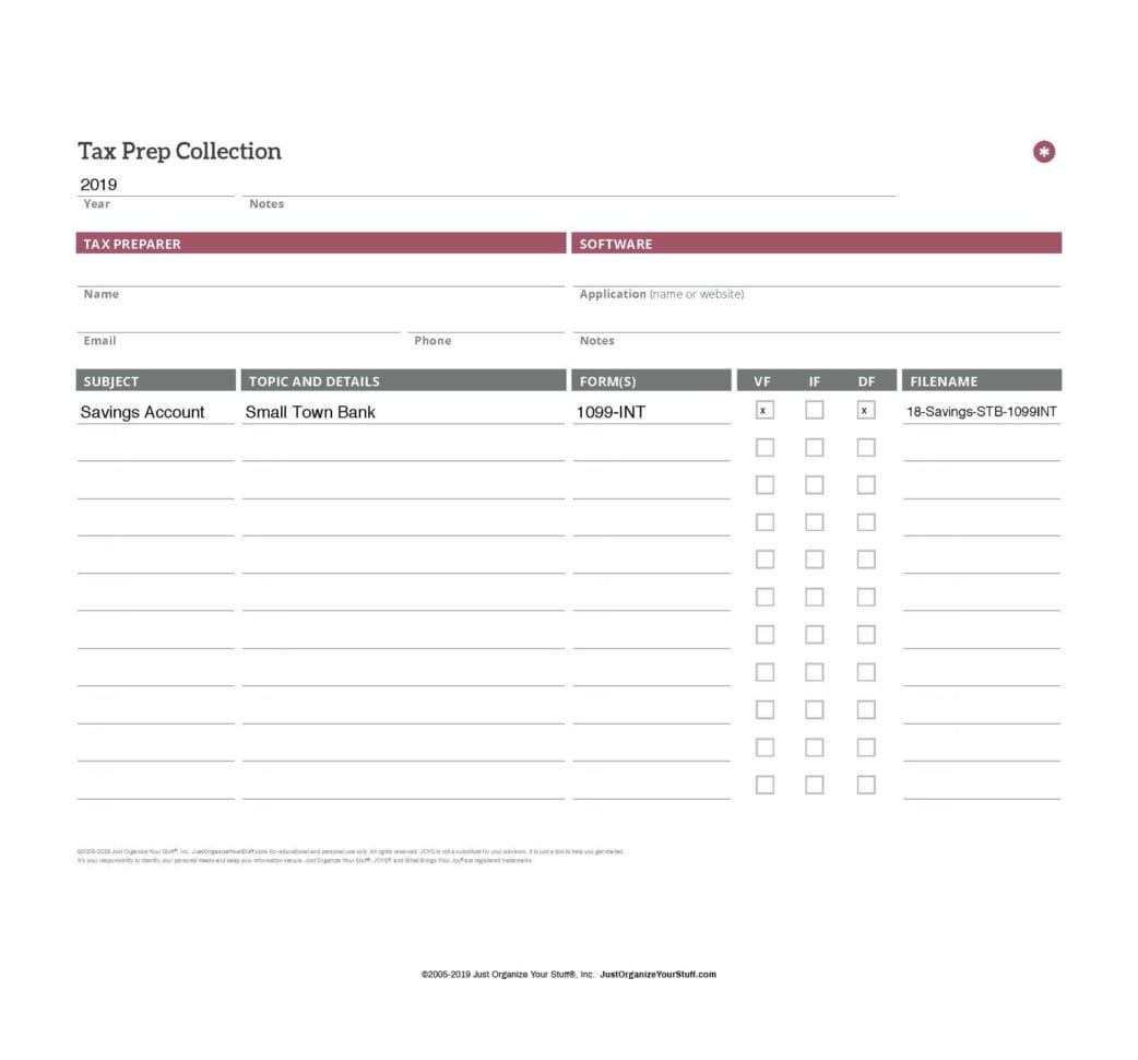 These 2 Tax Checklists Can Help Simplify Tax Prep  Joys