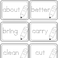 Third Grade Dolch Sight Words Tracing Flashcards  A To Z