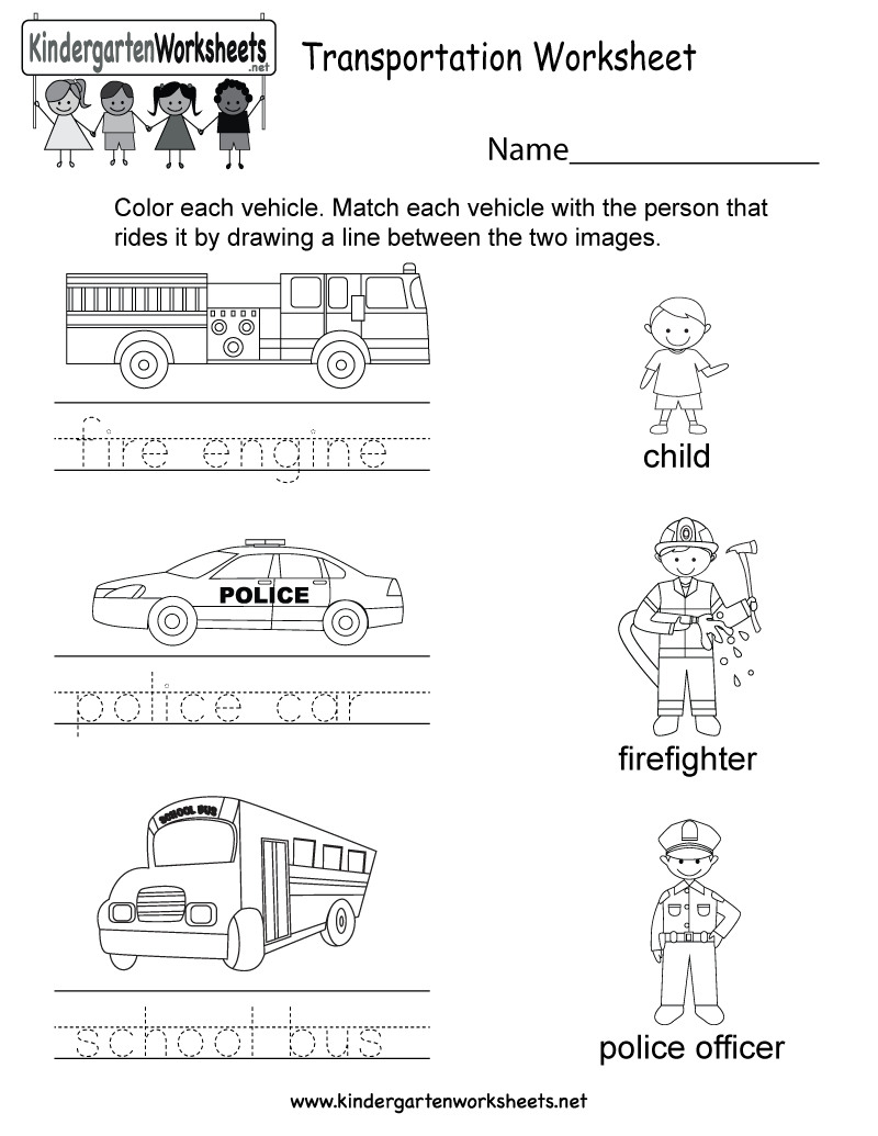 This Fun Transportation Worksheet That Can Colored And Free