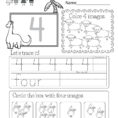 This Number Activity Worksheet Kids Can Trace The And Four