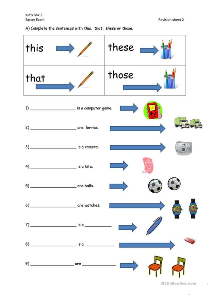 This That These Those  English Esl Worksheets