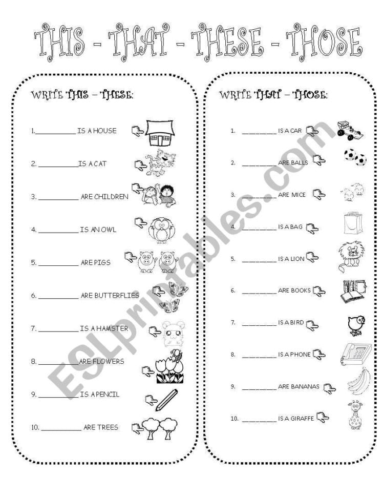 This That These Those  Esl Worksheetaniachmiel