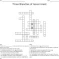 Three Branches Of Ernment Crossword  Word